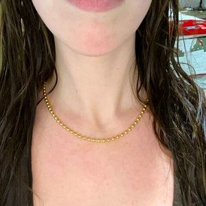 Sheryl Lowe 14k gold ball chain